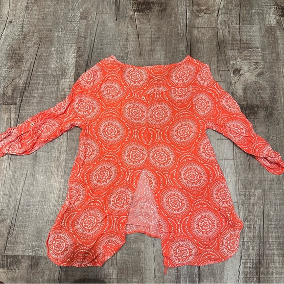 Pink Rose‎ Paisley Abstract Hi Low Blouse - Picture 8 of 8